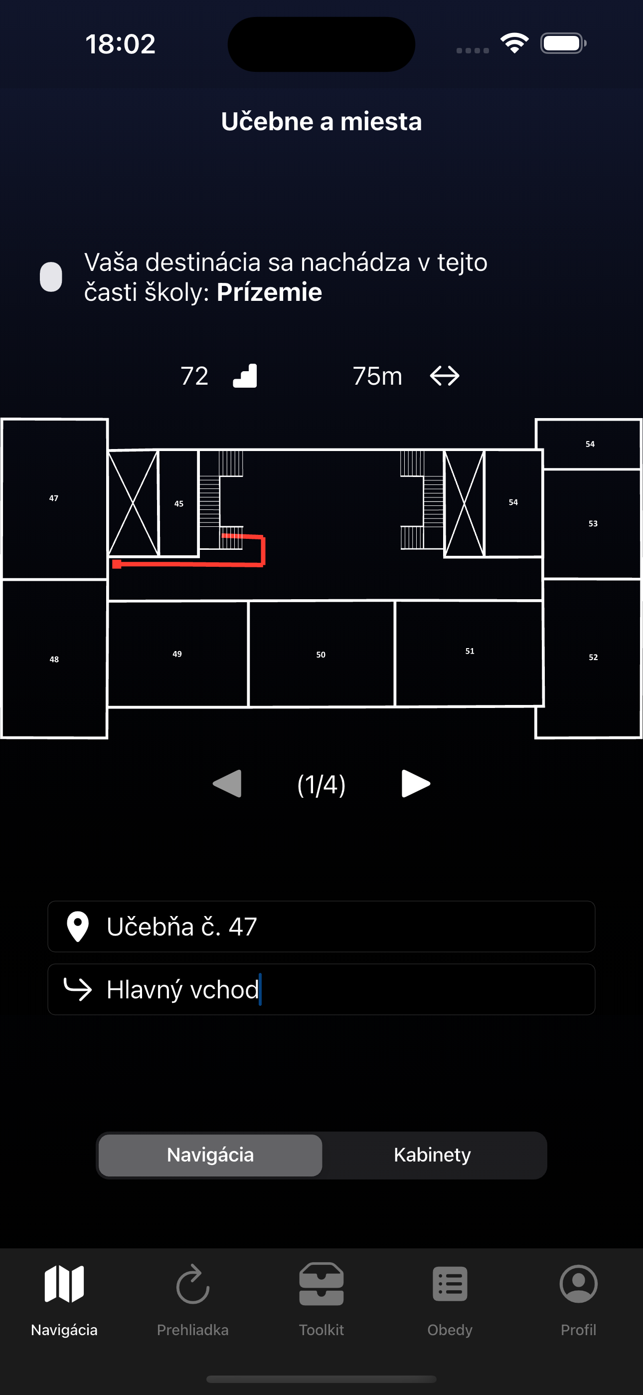 Navigácia po škole
